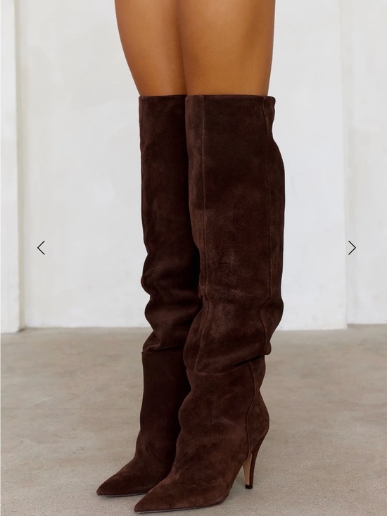 Steve Madden Shoes - Bellamie Dark Brown Suede Over-the-Knee Pointed Toe Boots size 7. Steve Madden